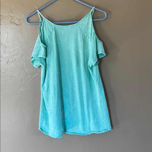 Maurices teal T with shoulder cutouts - Picture 2 of 5